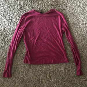 Burgundy/pink crop top